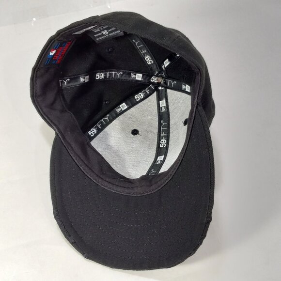 New Era 59Fifty Cap Big Stitch Houston Astros Black on Black Sz 7 Adult 55.8cm - Picture 6 of 10